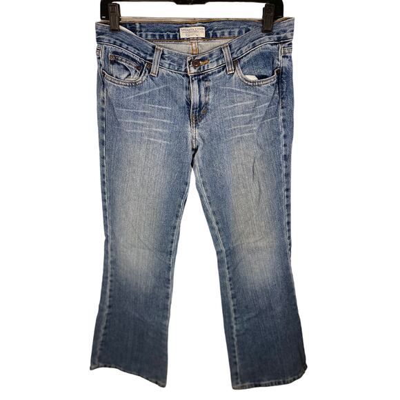 Vintage Y2K American Eagle Jeans Hipster Size 4P Size 4 Western Ultra Low Cut - Picture 1 of 8